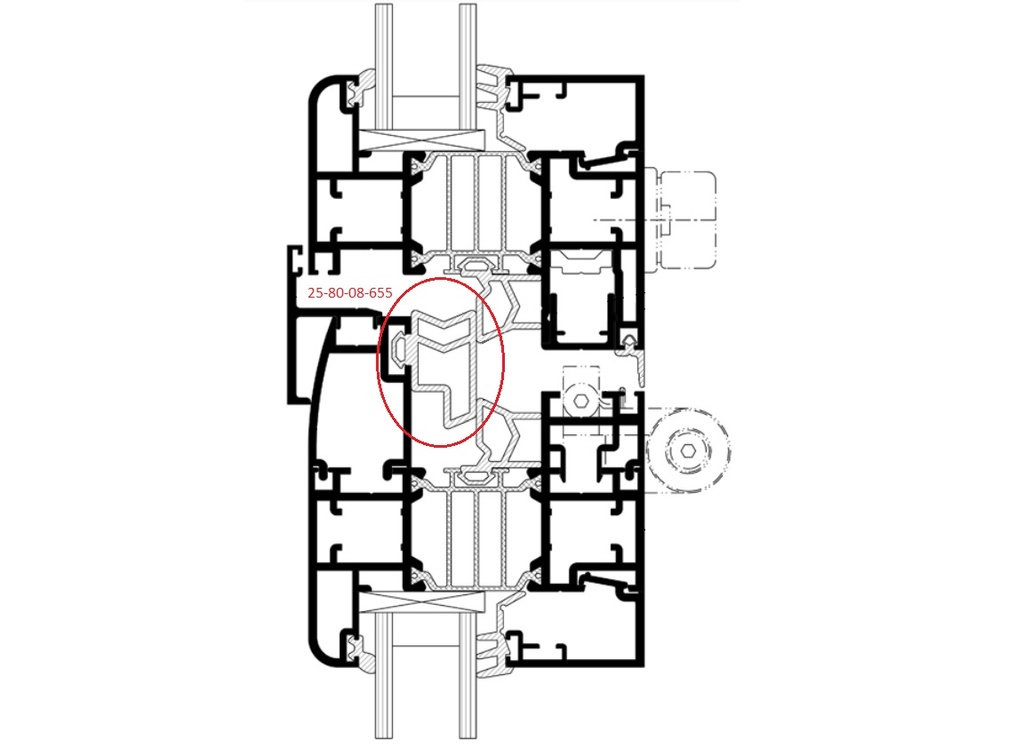 Anschlussdichtung Paarflügel