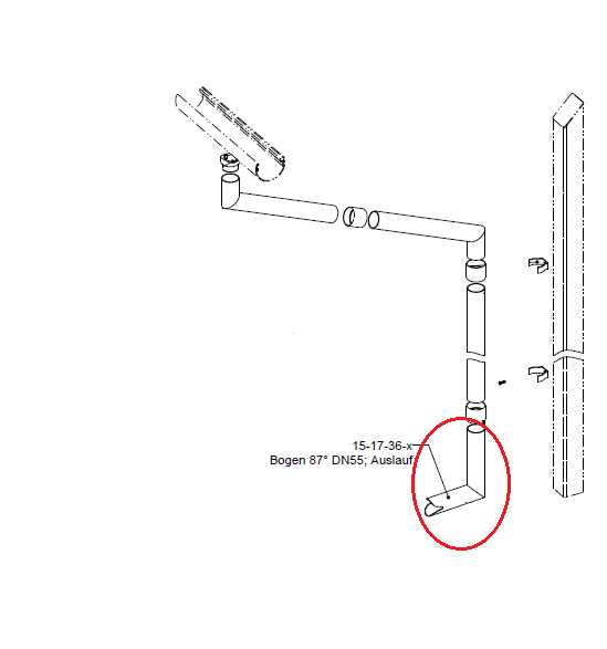 Bogen 87° DN 55